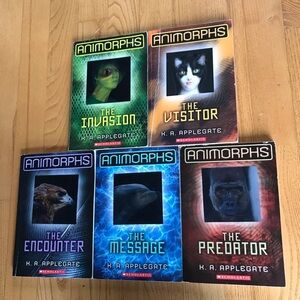 Animorphs books 1-5 #1 #2 #3 #4 #5 KA Applegate morph animals The Invasion 1 2 3